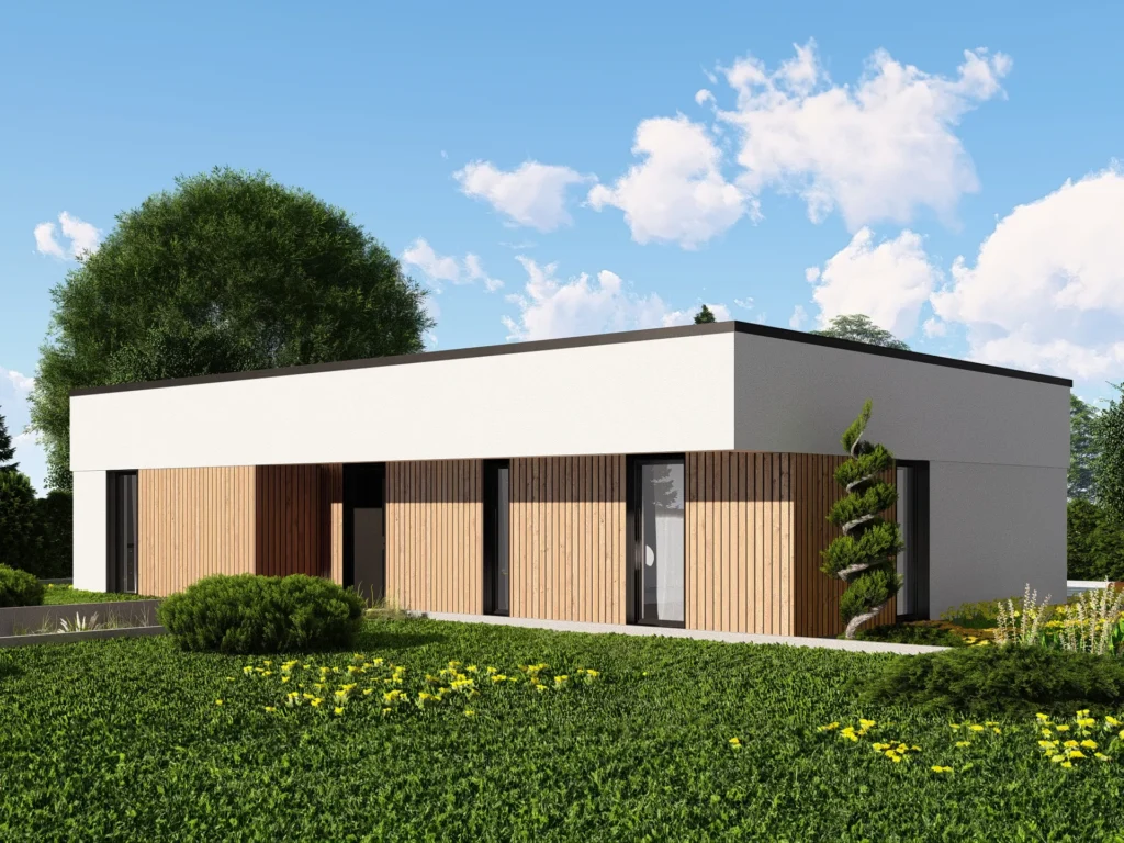 Dom prefabrykowany parterowy Aquila od frontu