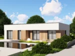 Dom prefabrykowany parterowy Aquila od tyłu