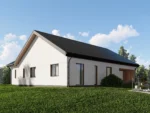 Dom prefabrykowany parterowy Aries od tyłu