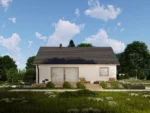 Dom prefabrykowany parterowy Lyra widok z tyłu