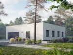 Dom prefabrykowany parterowy P8 z podjazdem ze ścieżką