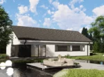 Dom prefabrykowany parterowy Sagitta z basenem