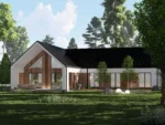 Dom prefabrykowany parterowy Serpens z ogrodem