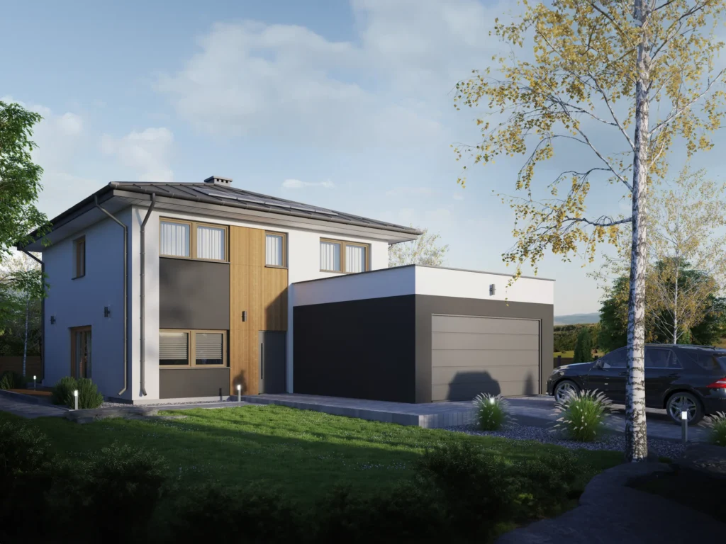 Dom prefabrykowany z poddaszem użytkowym P6