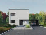 Dom prefabrykowany piętrowy P9 w od frontu