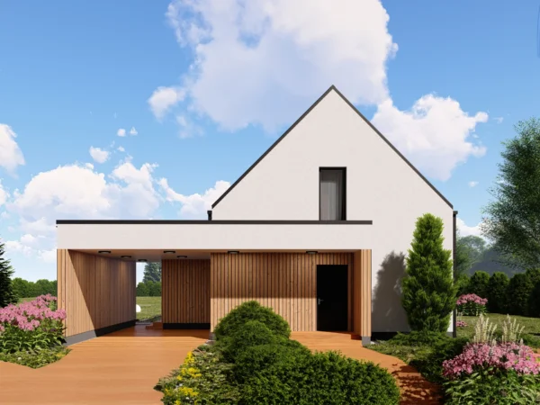 Dom prefabrykowany z poddaszem użytkowym Lupus