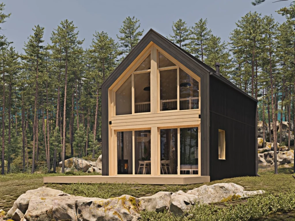 Dom prefabrykowany z poddaszem użytkowym Rest House 66