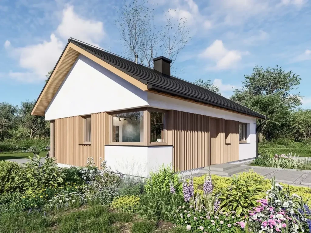 Dom prefabrykowany parterowy 2009 SE 4 z ogrodem