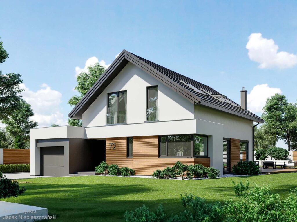 Dom prefabrykowany z poddaszem użytkowym HOMEKONCEPT 72