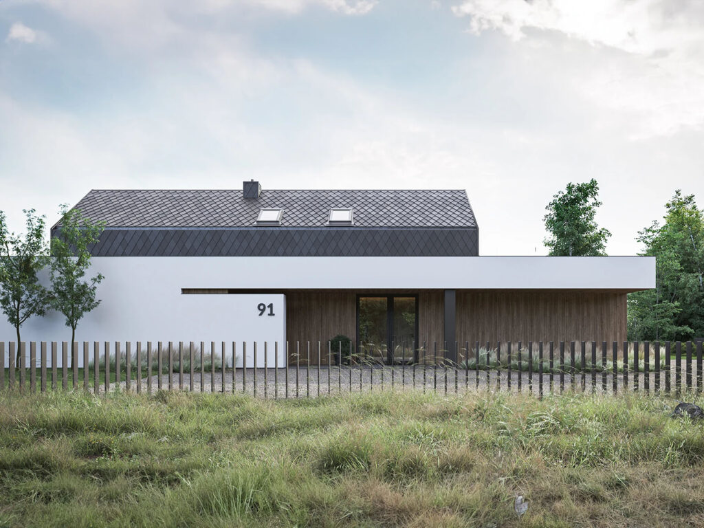 Dom prefabrykowany z poddaszem użytkowym HOMEKONCEPT 91