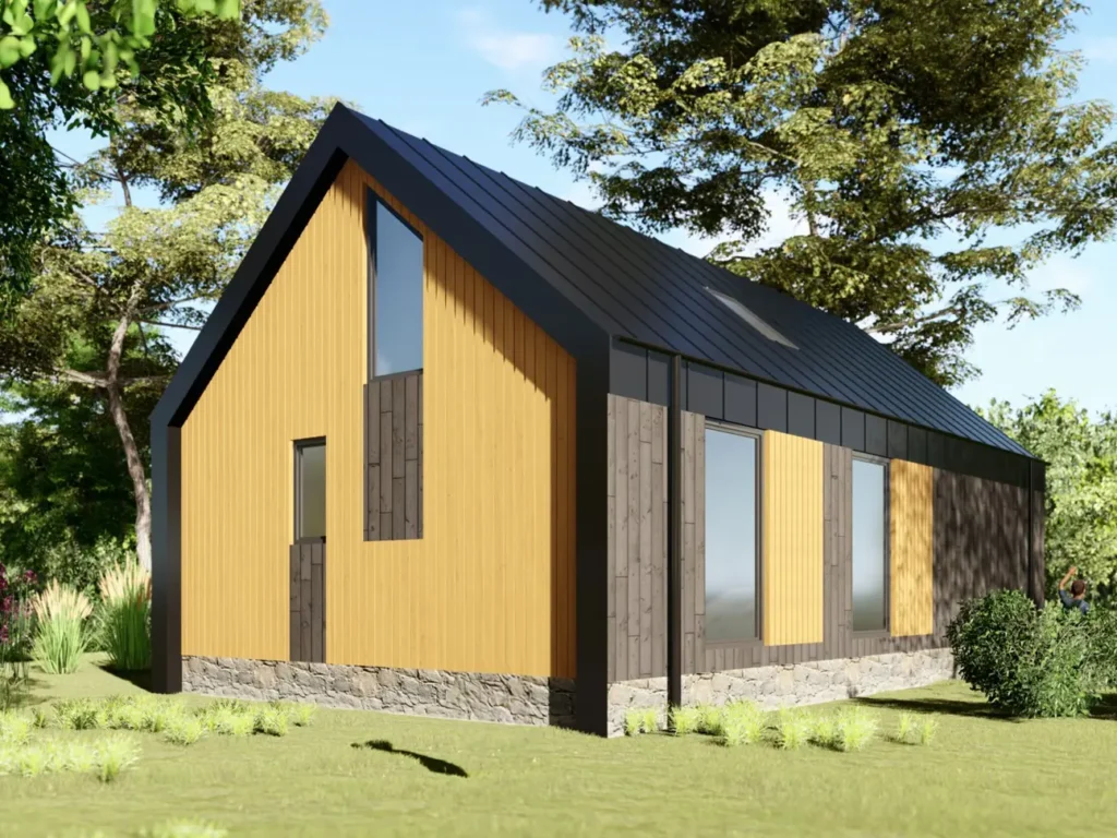 Dom prefabrykowany z poddaszem użytkowym Forest Retreat