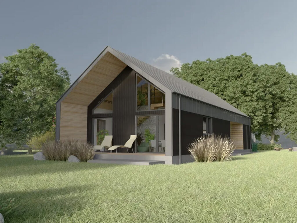 Dom prefabrykowany z poddaszem użytkowym Timber Haven No.01