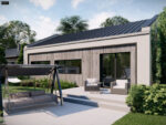 Dom prefabrykowany parterowy Z500 model Z514 D z tarasem