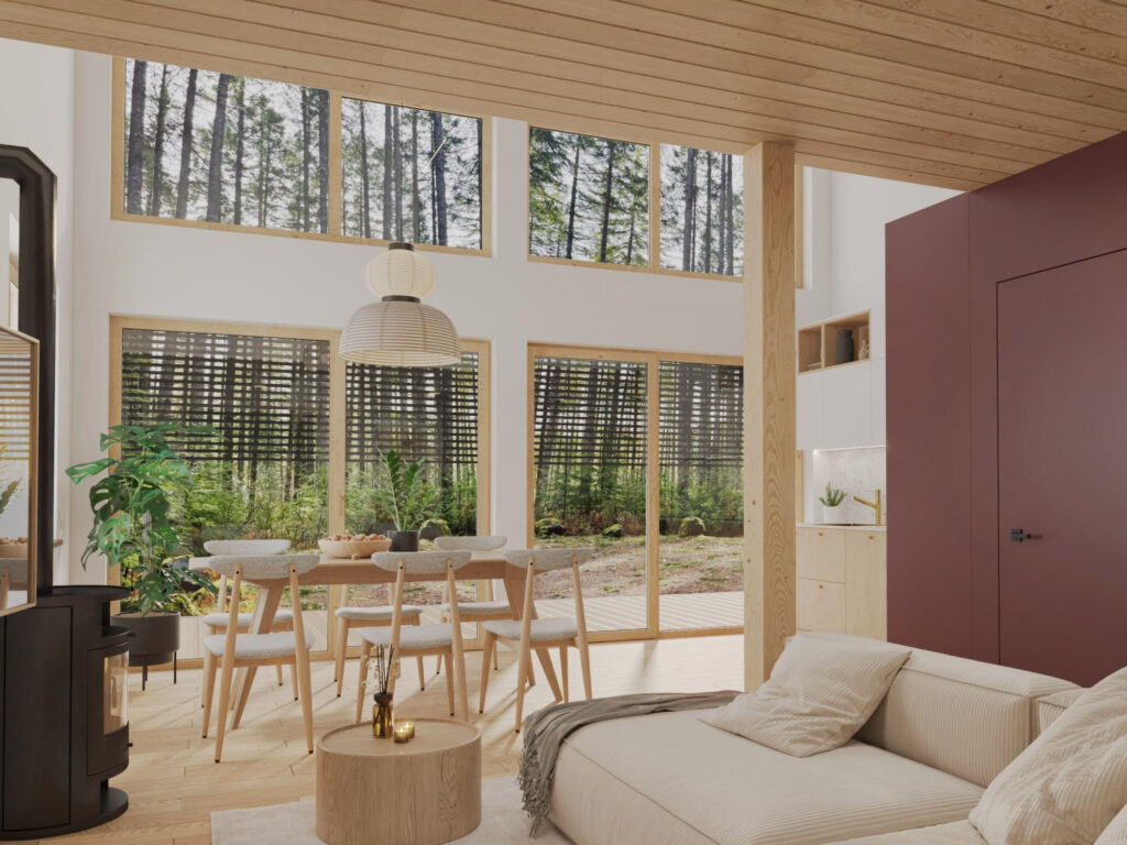 Dom prefabrykowany z poddaszem użytkowym Rest House 88