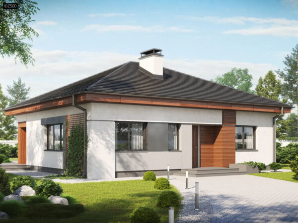 Dom prefabrykowany parterowy Z500 model Z273 D