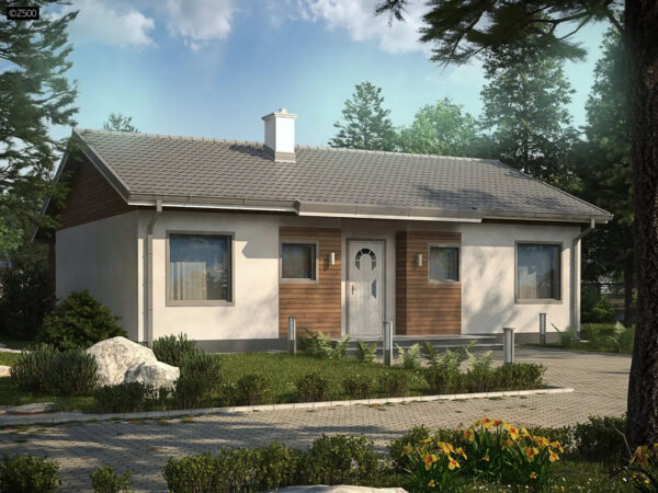 Dom prefabrykowany parterowy Z500 model Z7 D