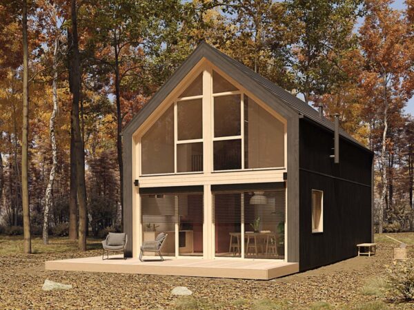 Dom prefabrykowany z poddaszem użytkowym Rest House 88w