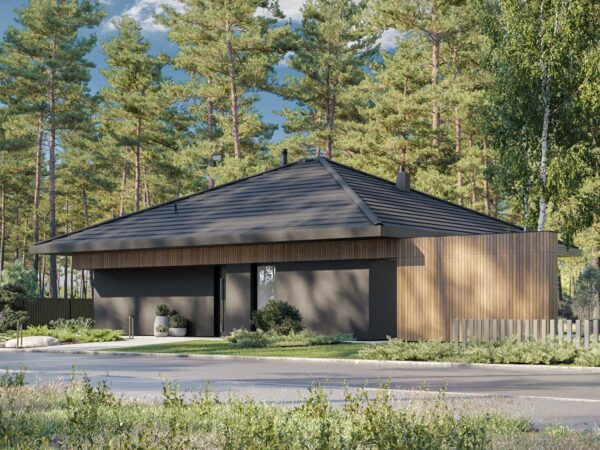 Dom prefabrykowany parterowy HOMEKONCEPT 97 GD